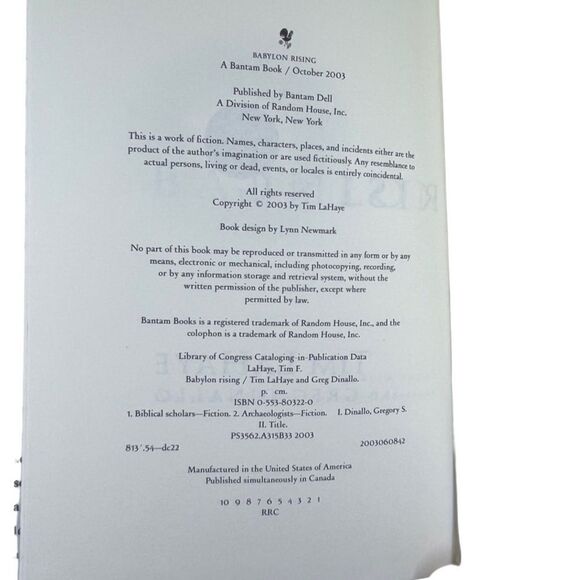 Babylon Rising Book 1 Tim Lahaye hardback with dust jacket - Picture 3 of 4